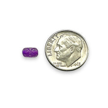 Load image into Gallery viewer, Czech glass small rectangle beads 39pc crystal violet 7x4mm
