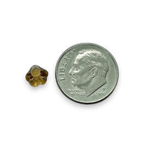 Load image into Gallery viewer, Czech glass bellflower flower beads 50pc smoke topaz brown 6x4mm
