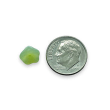 Load image into Gallery viewer, Czech glass bellflower flower beads 30pc pale mint green opaline 8x6mm
