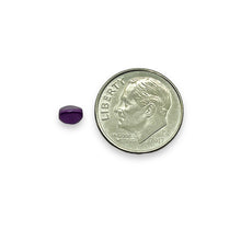 Load image into Gallery viewer, Destash lot Czech glass pinch oval beads purple pearl 50pc 5x3mm
