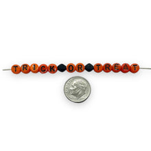 Load image into Gallery viewer, Czech glass Halloween &quot;TRICK OR TREAT&quot; word letter beads 2 sets

