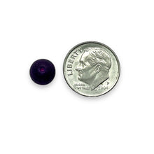 Load image into Gallery viewer, Czech glass round druk beads 20pc etched purple 8mm
