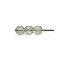 Load image into Gallery viewer, Czech glass round druk beads 30pc etched crystal mercury 6mm
