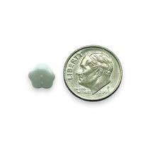 Load image into Gallery viewer, Czech glass bellflower flower beads 30pc opaque white 8x6mm
