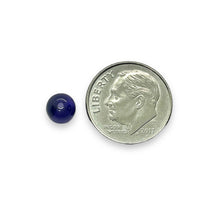 Load image into Gallery viewer, Czech glass round druk beads 50pc deep violet purple 6mm
