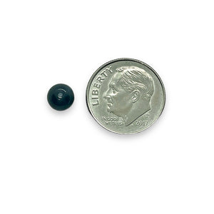 Czech glass round druk beads 50pc Montana blue 6mm
