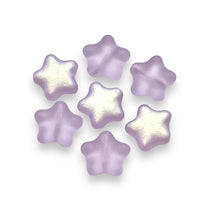 Load image into Gallery viewer, Czech glass star beads 20pc matte alexandrite purple AB 12mm
