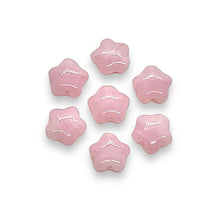Load image into Gallery viewer, Czech glass tiny star beads 50pc opaque light pink 6mm
