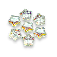 Load image into Gallery viewer, Czech glass star beads 20pc crystal AB 12mm
