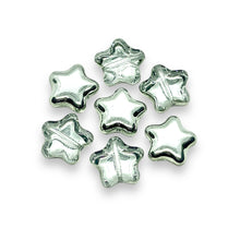 Load image into Gallery viewer, Czech glass star beads 20pc crystal silver 12mm
