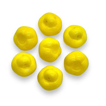 Load image into Gallery viewer, Czech glass apple fruit beads 10pc opaque yellow 12mm
