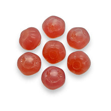 Load image into Gallery viewer, Czech glass apple fruit beads 10pc milky pink 12mm
