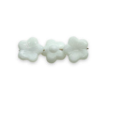 Load image into Gallery viewer, Czech glass XL button flower beads white 12pc 16mm
