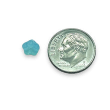 Load image into Gallery viewer, Czech glass bellflower cup beads 50pc blue opaline 6x4mm
