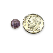 Load image into Gallery viewer, Czech glass snail seashell beads 25pc Lumi purple 8mm
