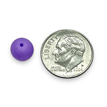 Load image into Gallery viewer, Czech glass round druk beads 25pc matte violet purple 8mm
