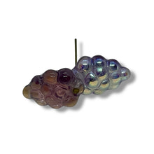 Load image into Gallery viewer, Czech glass grape fruit beads 12pc amethyst purple AB 16x11mm
