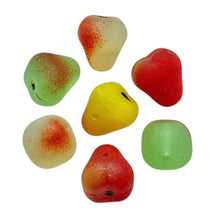 Load image into Gallery viewer, Czech glass pear fruit salad beads mix 24pc green red yellow &amp; white
