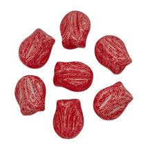 Load image into Gallery viewer, Czech glass mini tulip flower beads 20pc red 9x7mm #2
