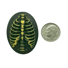 Load image into Gallery viewer, Halloween Skeleton rib bones Flatback Cabochon Acrylic 2pc 30x40mm oval
