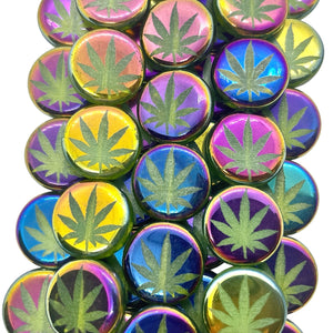 Czech glass laser tattoo cannabis leaf coin beads 8pc green sliperit  14mm