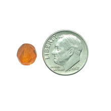 Load image into Gallery viewer, Czech glass faceted round beads 20pc translucent orange 8mm
