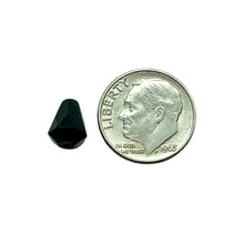Load image into Gallery viewer, Czech glass faceted pear teardrop beads 20pc jet black 9x7mm
