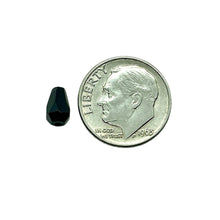 Load image into Gallery viewer, Czech glass faceted pear teardrop beads 30pc jet black 7x5mm
