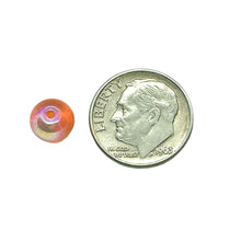 Load image into Gallery viewer, Czech glass round druk beads 30pc translucent orange AB 8mm
