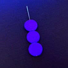 Load image into Gallery viewer, Czech glass coin beads 20pc matte neon purple velvet 10mm UV
