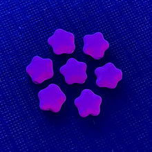 Load image into Gallery viewer, Czech glass tiny star beads 50pc matte orchid purple 6mm
