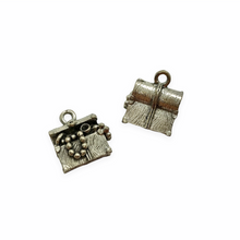 Load image into Gallery viewer, Pirate treasure chest charm pendant 2pc antique pewter 13x14x8mm USA made lead free-Orange Grove Beads
