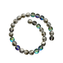 Load image into Gallery viewer, Czech glass round druk beads 30pc Heliotrope silver purple blue 8mm-Orange Grove Beads
