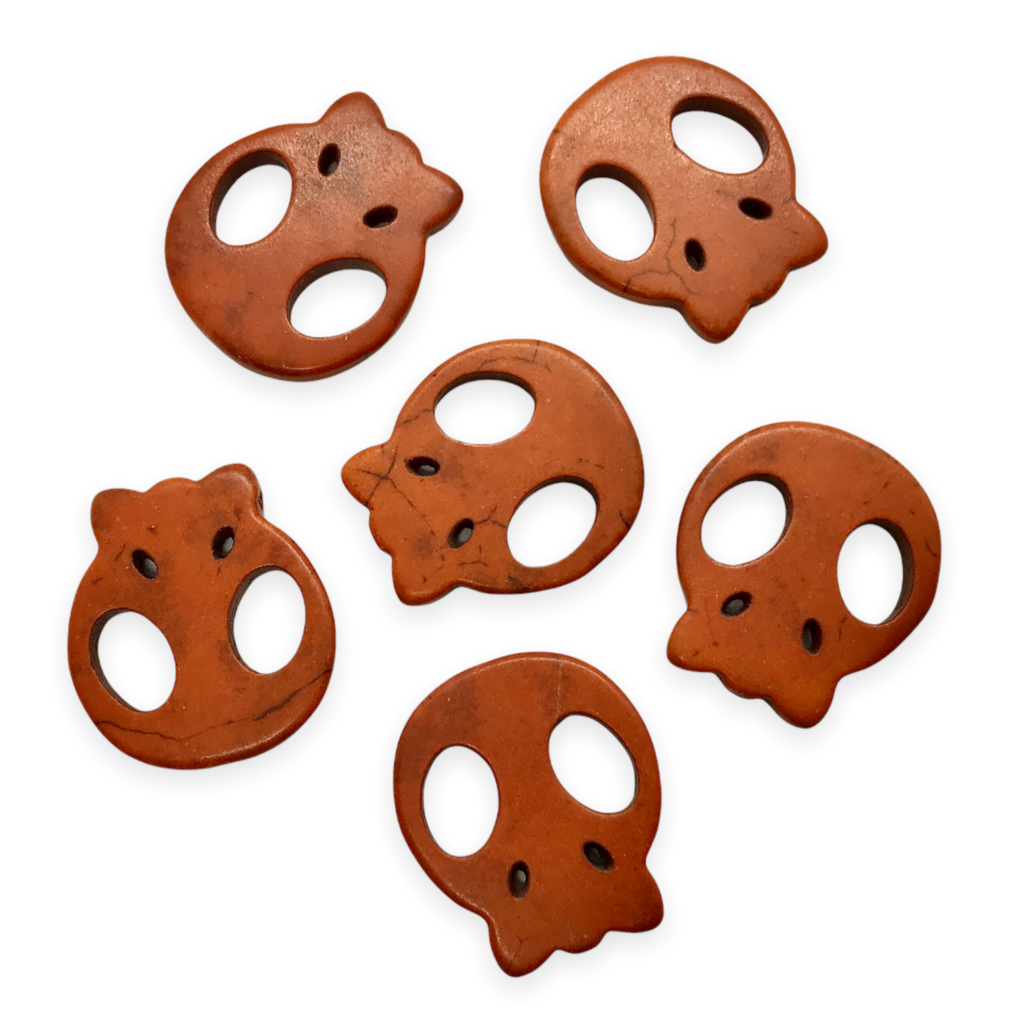 Flat best sale skull beads