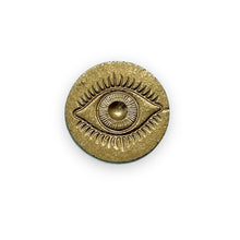 Load image into Gallery viewer, Czech glass round evil eye flatback cabochon stone vitrail light 18mm-VARIANT
