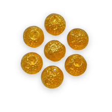 Load image into Gallery viewer, Czech glass orange fruit beads 12pc yellow orange gold 10mm #17-Orange Grove Beads
