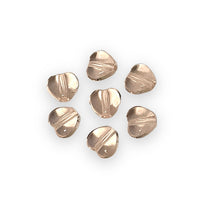 Load image into Gallery viewer, Czech glass tiny heart beads 50pc translucent classic pink 6mm
