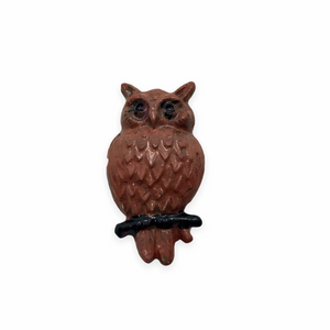 Purple Halloween owl acrylic flatback cabochon 4pc 25x14mm