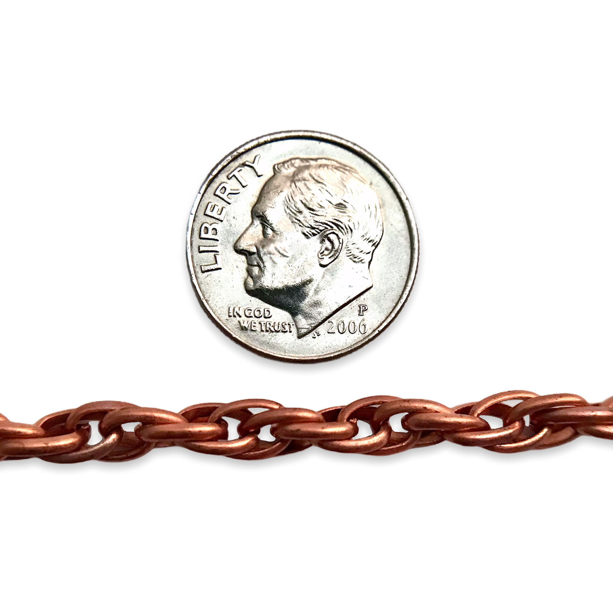 Antique Copper-Plated Oval Link Chain by the Foot