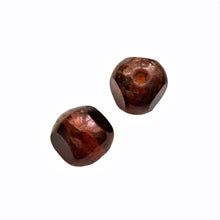 Load image into Gallery viewer, Czech glass German style 3 cut round beads 20pc Madeira topaz bronze 10mm
