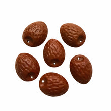 Load image into Gallery viewer, Czech glass brown almond nut shaped beads 12pc-Orange Grove Beads
