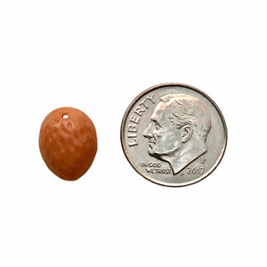 Czech glass light brown almond nut shaped beads 12pc