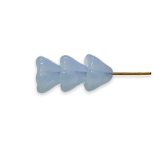 Load image into Gallery viewer, Czech glass bellflower flower cup beads 30pc blue opal 6x8mm-Orange Grove Beads
