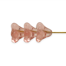 Load image into Gallery viewer, Czech glass XL bellflower beads 10pc rosaline pink 13x11mm

