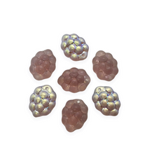 Load image into Gallery viewer, Czech glass berry grape fruit beads 12pc matte purple AB-Orange Grove Beads
