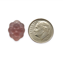 Load image into Gallery viewer, Czech glass berry grape fruit beads 12pc matte light purple AB

