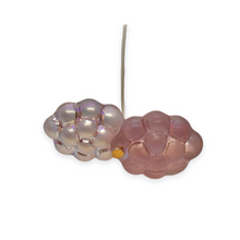 Load image into Gallery viewer, Czech glass berry grape fruit beads 12pc matte light purple AB
