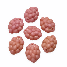 Load image into Gallery viewer, Czech glass raspberry berry grape fruit beads 12pc opaque dusty rose pink-Orange Grove Beads

