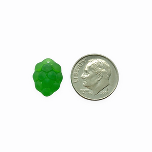 Czech glass berry grape fruit beads 12pc translucent medium green