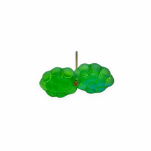 Load image into Gallery viewer, Czech glass berry grape fruit beads 12pc translucent medium green
